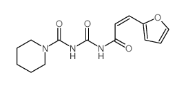 N-[[(E)-3-(2-furyl)prop-2-enoyl]carbamoyl]piperidine-1-carboxamide structure