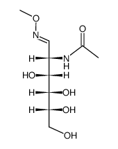 N-((2S,3R,4S,5R)-3,4,5,6-tetrahydroxy-1-(methoxyimino)hexan-2-yl)acetamide结构式
