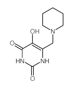 5-hydroxy-6-(1-piperidylmethyl)-1H-pyrimidine-2,4-dione Structure