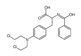 2-BENZAMIDO-3-(4-(N,N-BIS-(2-CHLOROETHYL)AMINO)PHENYL)PROPIONIC ACID Structure