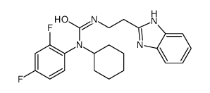 (9CI)-n-[2-(1H-苯并咪唑-2-基)乙基]-n-环己基-n-(2,4-二氟苯基)-脲结构式