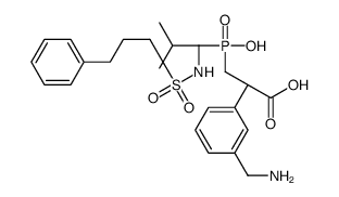 (2S)-2-[3-(aminomethyl)phenyl]-3-[hydroxy-[(1R)-2-methyl-1-(3-phenylpropylsulfonylamino)propyl]phosphoryl]propanoic acid结构式