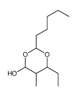 1,3-Dioxan-4-ol,6-ethyl-5-methyl-2-pentyl-(9CI) structure