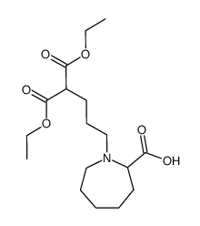 1-(4,4-bis-ethoxycarbonyl-butyl)-azepane-2-carboxylic acid结构式