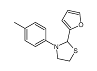 2-(furan-2-yl)-3-(4-methylphenyl)-1,3-thiazolidine结构式