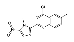 4-chloro-6-methyl-2-(1-methyl-5-nitroimidazol-2-yl)quinazoline Structure