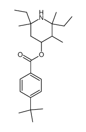 2,6-diethyl-2,3,6-trimethyl-4-piperidyl p-t-butylbenzoate结构式