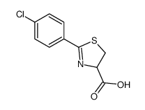 2-(4-chlorophenyl)-4,5-dihydro-1,3-thiazole-4-carboxylic acid结构式