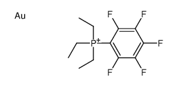 gold,triethyl-(2,3,4,5,6-pentafluorophenyl)phosphanium Structure