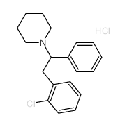 Piperidine,1-[2-(2-chlorophenyl)-1-phenylethyl]-, hydrochloride (1:1) Structure