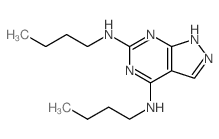 N,N-dibutyl-2,4,8,9-tetrazabicyclo[4.3.0]nona-2,4,7,10-tetraene-3,5-diamine Structure