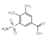3-(氨基磺酰基)-4,5-二甲基苯甲酸结构式