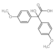 Benzeneacetic acid, a-hydroxy-4-methoxy-a-(4-methoxyphenyl)- Structure