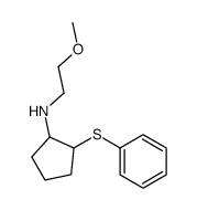 N-(2-methoxyethyl)-2-phenylsulfanylcyclopentan-1-amine Structure