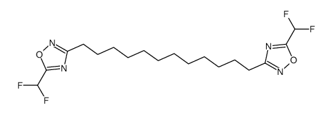 5-(difluoromethyl)-3-[12-[5-(difluoromethyl)-1,2,4-oxadiazol-3-yl]dodecyl]-1,2,4-oxadiazole结构式