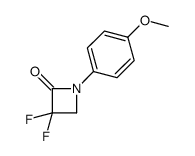 3,3-difluoro-1-(4-methoxyphenyl)azetidin-2-one Structure