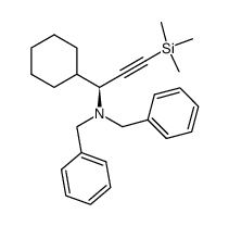 N,N-dibenzyl-1-cyclohexyl-3-(trimethylsilyl)-2-propyn-1-amine Structure