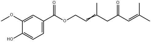 4-Hydroxy-3-methoxybenzoic acid 3,7-dimethyl-5-oxo-2,6-octadienyl ester picture