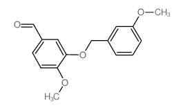 4-甲氧基-3-[(3-甲氧基苄基)氧基]苯甲醛结构式