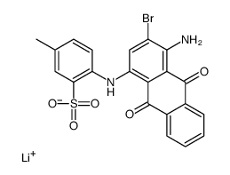 lithium,2-[(4-amino-3-bromo-9,10-dioxoanthracen-1-yl)amino]-5-methylbenzenesulfonate Structure