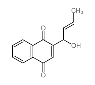1,4-Naphthalenedione,2-(1-hydroxy-2-buten-1-yl)- Structure