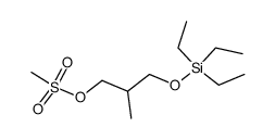 methanesulfonic acid (2-methyl-3-triethylsilyloxy)propyl ester Structure
