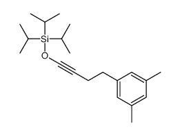 4-(3,5-dimethylphenyl)but-1-ynoxy-tri(propan-2-yl)silane结构式