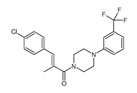 (E)-3-(4-chlorophenyl)-2-methyl-1-[4-[3-(trifluoromethyl)phenyl]piperazin-1-yl]prop-2-en-1-one结构式