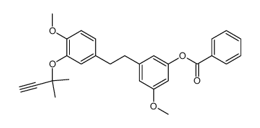 3-methoxy-5-(4-methoxy-3-((2-methylbut-3-yn-2-yl)oxy)phenethyl)phenyl benzoate Structure