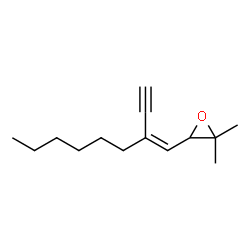 Oxirane, 3-[(1Z)-2-ethynyl-1-octenyl]-2,2-dimethyl- (9CI) Structure