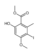 methyl 6-hydroxy-3-iodo-4-methoxy-2-methylbenzoate Structure
