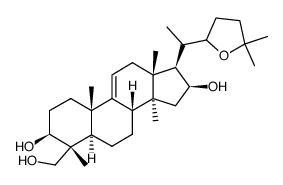 22,25-epoxylanost-9(11)-ene-3β,16β,29-triol结构式