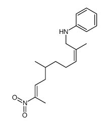N-(2,6-dimethyl-9-nitrodeca-2,8-dienyl)aniline Structure