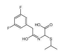 2-[[2-(3,5-difluorophenyl)acetyl]amino]-2-propan-2-ylsulfanylacetic acid Structure