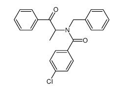 N-benzyl-4-chloro-N-(1-oxo-1-phenylpropan-2-yl)benzamide结构式