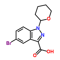5-Bromo-1-(tetrahydro-2H-pyran-2-yl)-1H-indazole-3-carboxylic acid Structure