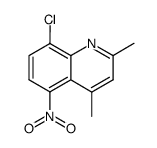 8-chloro-2,4-dimethyl-5-nitro-quinoline Structure