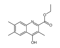 4-hydroxy-3,6,7-trimethyl-quinoline-2-carboxylic acid ethyl ester Structure