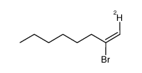 (E)-1-deuterio-2-bromo-1-octene结构式