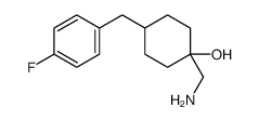 (1R,4R)-1-(氨基甲基)-4-(4-氟苄基)环己醇结构式