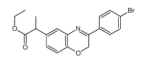 Ethyl 3-(4-bromophenyl)-alpha-methyl-2H-1,4-benzoxazine-6-acetate Structure