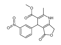 methyl 2-methyl-4-(3-nitrophenyl)-5-oxo-4,7-dihydro-1H-furo[3,4-b]pyridine-3-carboxylate结构式