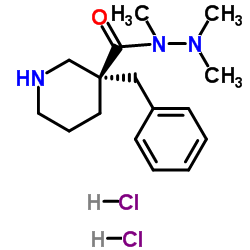 (R)-3-苄基-N,N',N'-三甲基哌啶-3-甲酰肼二盐酸盐图片