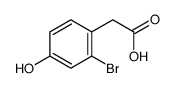 2-(2-溴-4-羟基苯基)乙酸结构式
