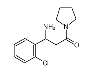 N-吡咯烷-3-氨基-3-(2-氯苯基)丙酰胺结构式