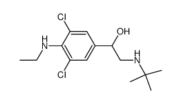 α-[(tert-butylamino)methyl]-3,5-dichloro-4-ethylaminobenzyl alcohol结构式