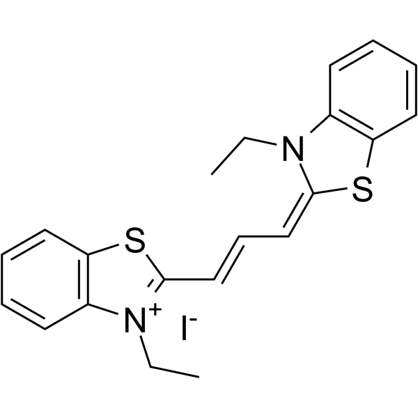 3,3'-Diethylthiacarbocyanine iodide structure