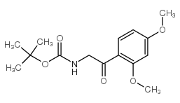 [2-(2,4-dimethoxy-phenyl)-2-oxo-ethyl]-carbamic acid tert-butyl ester Structure