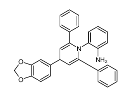 2-[4-(1,3-benzodioxol-5-yl)-2,6-diphenyl-4H-pyridin-1-yl]aniline Structure