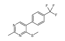 2-甲基-4-甲基磺酰基-5-(4-三氟甲基-苯基)-嘧啶结构式